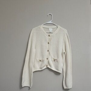 H&M Cream Knit Cardigan with Buttons